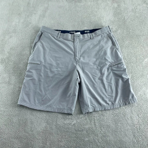 Izod Golf Mens Performance Shorts Gray Size 42 Made In Egypt 4843 - Picture 1 of 9